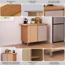Ver imagem 4 de Balcão de Cozinha Módulo Canto Solari Porta Dobradiças Metálicas MDF Pés em Plástico Jequitibá/Gris
