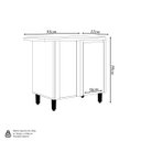 Ver imagem 3 de Balcão de Cozinha Módulo Canto Solari Porta Dobradiças Metálicas MDF Pés em Plástico Jequitibá/Gris