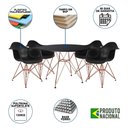 Ver imagem 6 de Mesa de Jantar Redonda Preta 110cm com 4 Poltronas Pretas Ferro Cobre Preto