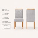 Ver imagem 3 de Conjunto Sala de Jantar 4 Lugares Mesa e Cadeiras Madeira Maciça 1.20x0.80