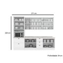 Ver imagem 7 de Cozinha Modulada Americana 7 Peças 2 Aéreos + 2 Balcões + 1 Paneleiro + 2 Complementos C5p63