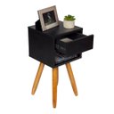 Ver imagem 4 de Mesa De Cabeceira Retro 40cm Preto Pé Palito CASTANHO ENVIO MONTADA