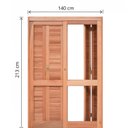 Ver imagem 3 de Porta Janela Eucalipto Premium com Veneziana Pant e Caixilho Correr 140x213