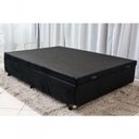 Ver imagem 2 de Cama Box Baú Casal Sintético Preto 38x138x188