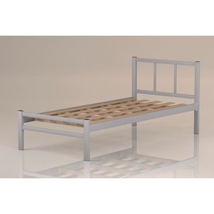 Cama Tubolar Solteiro em Aço Reforçada Alojamento, Pousadas.:solteiro Lais/cinza