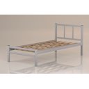 Ver imagem 1 de Cama Tubolar Solteiro em Aço Reforçada Alojamento, Pousadas.:solteiro Lais/cinza