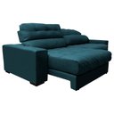 Ver imagem 7 de Sofá Retrátil e Reclinável com Molas Ensacadas Cama Inbox Master 2,12m Tecido Velusoft Petróleo