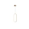Pendente Oval Dourado 40cm Led 15w 3000k Bivolt Paris Luz - 1