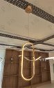 Ver imagem 3 de Pendente Oval Dourado 40cm Led 15w 3000k Bivolt Paris Luz