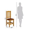 Conjunto Mesa de Madeira Mel 160x88 + 6 Cadeiras Estofadas Sfa - 4