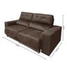 Sofá Retrátil Reclinável Istambul Mamflex Marrom Marrom - 4