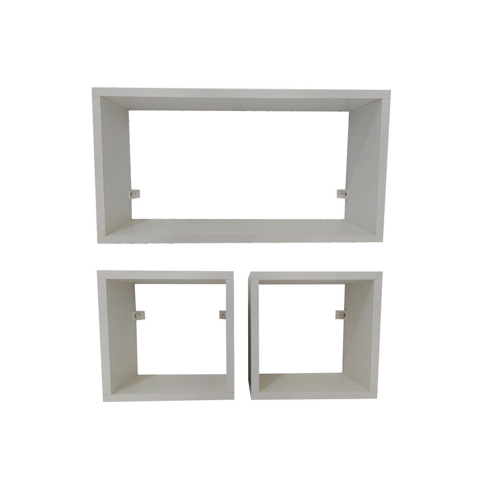 Kit Nicho Decorativo Retangular MDF Branco 3 pçs 15cm profundidade - Smart Eco - 4