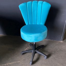 Cadeira Mocho Pétala Veludo Azul Turquesa - In9 Decor - 2