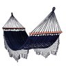 Rede de Dormir com Madeira Artesanal Azul Marinho - 1