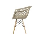 Ver imagem 5 de Kit 2 Cadeiras Web Dsw Ergonômica Apoio de Braço Base Madeira Sala Cozinha Jantar - Lamobilia