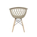 Ver imagem 6 de Kit 2 Cadeiras Web Dsw Ergonômica Apoio de Braço Base Madeira Sala Cozinha Jantar - Lamobilia
