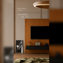 Ver imagem 2 de Rack Suspenso com Painel Ripado Moderno e Elegante 2 Gavetas:Preto
