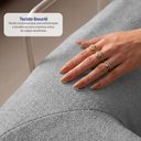 Ver imagem 5 de Sofá Cama Orbe 1,90m Xpand Tech Tecido Boucle Cinza Claro Cama Inbox