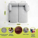 Ver imagem 3 de Sofá Cama Orbe 1,90m Xpand Tech Tecido Boucle Cinza Claro Cama Inbox