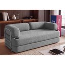 Ver imagem 1 de Sofá Cama Orbe 1,90m Xpand Tech Tecido Boucle Cinza Claro Cama Inbox