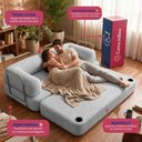 Ver imagem 4 de Sofá Cama Orbe 1,90m Xpand Tech Tecido Boucle Cinza Claro Cama Inbox