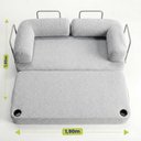 Ver imagem 6 de Sofá Cama Orbe 1,90m Xpand Tech Tecido Boucle Cinza Claro Cama Inbox