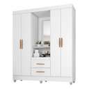 Ver imagem 1 de Guarda Roupa Casal Capela Branco Brilho - Móveis Leão