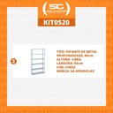 Ver imagem 6 de Kit - 2 Estantes Leve de Metal Reforçada 40 Cm 6 Níveis 25kg por Bandeja - Sa Gôndolas