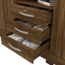 Ver imagem 5 de Guarda-Roupa Capelinha Casal 7 Portas 3 Gavetas com Espelho e Pés Grafite Colibri Móveis