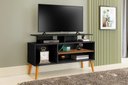 Ver imagem 1 de Rack Estante Sala para TV até 42" Lyon Pés Palito Preto