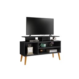 Rack Estante Sala para Tv até 42" Lyon Pés Palito Preto - 2