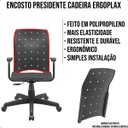 Ver imagem 2 de Encosto de Cadeira Presidente Preto Ergoplax
