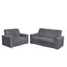Conjunto de Sofá 1,74m X 1,24m 3 e 2 Lugares Suede Roma Cinza - 3