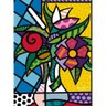 QUEBRA-CABECA Cartonado Romero Britto Flower 500 Pecas - 1