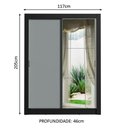 Ver mais imagens de Guarda-roupa Solteiro 2 Portas Com Espelho Preto/Cinza