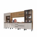 Ver imagem 1 de Cozinha Modulada Completa Plátano Quiditá 10 Peças Marrom Branco