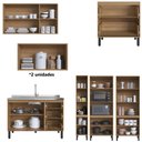 Ver imagem 3 de Cozinha Modulada Completa Plátano Quiditá 10 Peças Marrom Branco