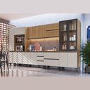 Ver imagem 2 de Cozinha Modulada Completa Plátano Quiditá 10 Peças Marrom Branco
