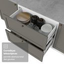 Ver imagem 6 de Balcão de Cozinha 80 cm 2 Gavetas (sem Tampo) Branco/Cinza Vik Madesa