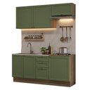 Ver imagem 4 de Armário de Cozinha Compacta 180cm Rustic/verde Vik Madesa