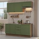 Ver imagem 1 de Armário de Cozinha Compacta 180cm Rustic/verde Vik Madesa
