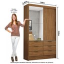 Ver imagem 4 de Guarda Roupa Casal Modulado Sevilha 4 e 2 Portas 8 Gavetas Plus Carioca Móveis