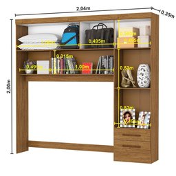 Guarda Roupa Casal Modulado Sevilha 4 e 2 Portas 8 Gavetas Plus Carioca Móveis - 5