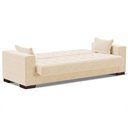 Ver imagem 3 de Sofá Cama Decorativo 210cm Beesley Suede Bege - Gran Belo