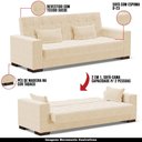 Ver imagem 6 de Sofá Cama Decorativo 210cm Beesley Suede Bege - Gran Belo