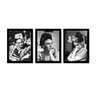 Quadros Frida Kahlo Feminismo Artista Preto Branco Com Vidro - 2