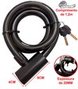 Ver mais imagens de Cadeado Corrente Extra Grande 120cm Aço de 20mm Grosso Tranca Anti Furto com 2 Chaves para Bicicleta