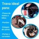 Ver imagem 3 de Cadeado Corrente Extra Grande 120cm Aço de 20mm Grosso Tranca Anti Furto com 2 Chaves para Bicicleta