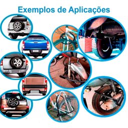 Cadeado Corrente Extra Grande 120cm Aço de 20mm Grosso Tranca Anti Furto com 2 Chaves para Bicicleta - 7