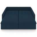 Ver imagem 3 de Sofá Cama Retrátil para Sala de Estar 234cm Una K01 Veludo Azul Marinho - Lyam Decor